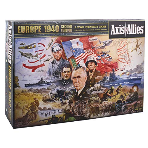 Hasbro Gaming Avalon Hill Axis & Allies Europe 1940 Second Edition WWII Strategy Board Game, with Extra Large Gameboard, Ages 12 and Up, 2-6 Players , Brown | The Storepaperoomates Retail Market - Fast Affordable Shopping