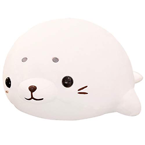 CAZOYEE Super Soft Seal Plush, Cute Seal Stuffed Animal, Chubby Snuggle Seal Sea Animal Plush Pillow, Cuddly Gift for Kids Children Baby Girls Boys Toddlers, Creative Plush Seal Decoration, 19.6”