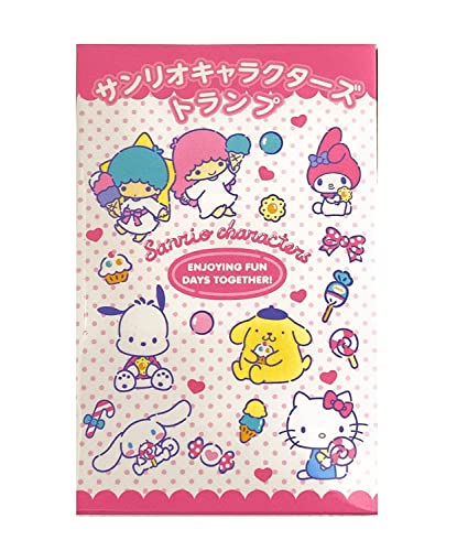 Sanrio Characters Playing Card Hello Kitty, Little Twin Stars, My Melody, Cinnamoroll, Pompompurin, Pochacco 3.5in x 2.4in x 0.7in with Paper case