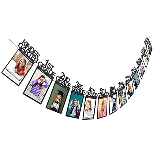 Graduation Photo Banner for Party Decoration, Including Kindergarten to 12th Grade Picture Banner Middle High School College Graduation Party Supplies