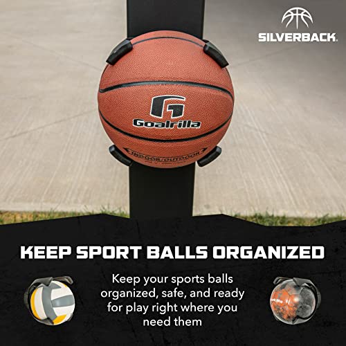 Silverback Basketball Holder Compatible with Men’s, Women’s, Youth Basketballs, Soccer Balls, Volleyballs, and Kickballs | The Storepaperoomates Retail Market - Fast Affordable Shopping