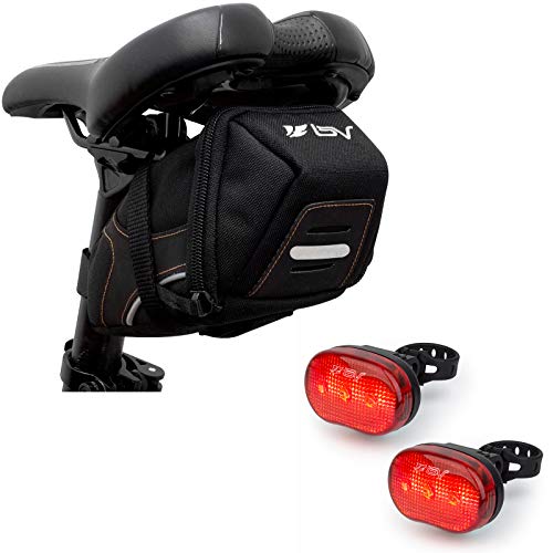 BV Large Bike Seat Bag and Attachable Tail Light