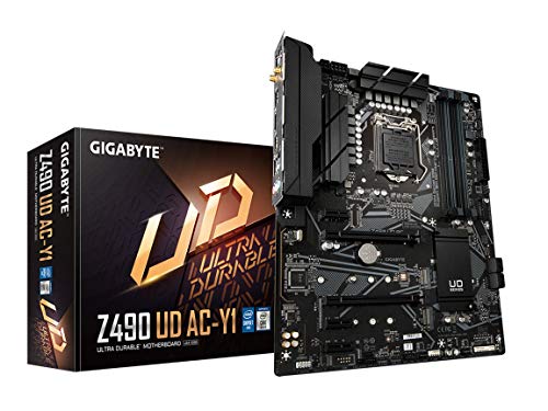 GIGABYTE Z490 UD AC-Y1 (Intel LGA1200/Z490/ATX/Dual M.2/GbE 8118 Gaming LAN/SATA 6Gb/s/USB 3.2 Gen 2/Intel 802.11a/b/g/n/ac/HDMI/Motherboard)