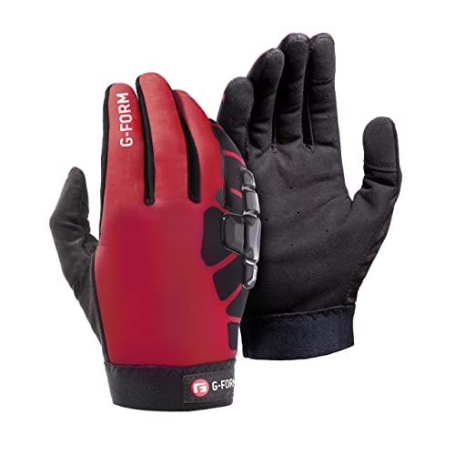 G-Form Bolle Cold Weather Bike Gloves – Mountain Bike Cycling Gloves – Bright Red/Black, Adult XS