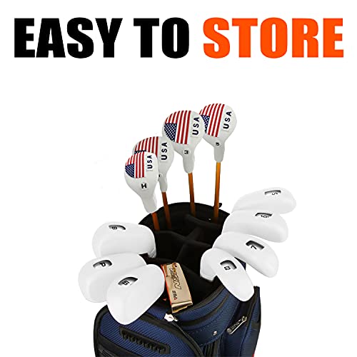 PGM Golf Club Covers 10pcs or 2pcs Iron Head Covers with No. Opening Easy On Off Protective Washable Golf Headcovers Fit Most Right Handed Brands | The Storepaperoomates Retail Market - Fast Affordable Shopping