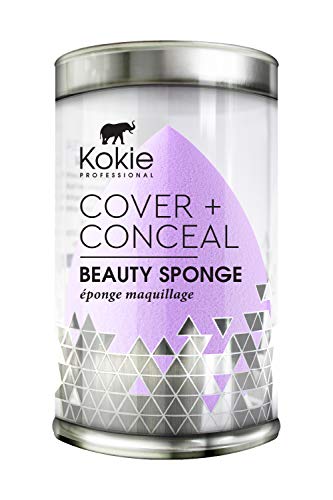 Kokie Beauty Sponge, Foundation Blending, Cover + Conceal Makeup Sponge – Flawless For Liquid, Cream, or Powder (1 PC) (1 PC)