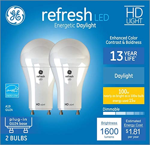 GE Lighting 272242 15 watt A19 Refresh LED Bulb – Pack of 2