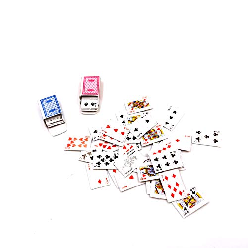 Taponukea Miniature Dollhouse Furniture Accessories Games Poker Playing Cards 1 12 Scale