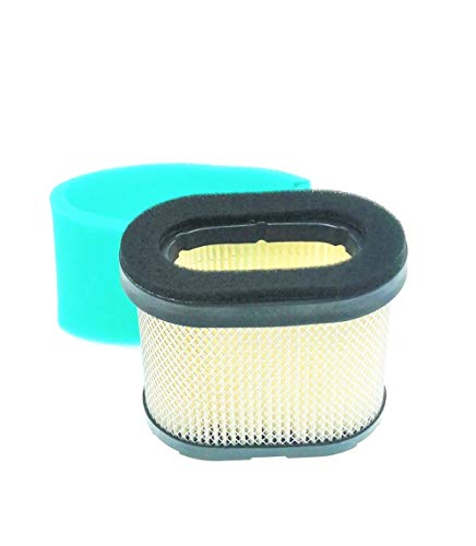 MOWFILL 498596 Air Filter Replace for Briggs Stratton 5059 690610 697029 OEM Air Cleaner Cartridge with 273356 Pre Filter Fits Lawn Mower Air Cleaner Element