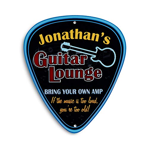 Let’s Make Memories Personalized Decorative Guitar Lounge Sign – Gift for Music Lovers – Unique Wall Art – Customize with Any Name