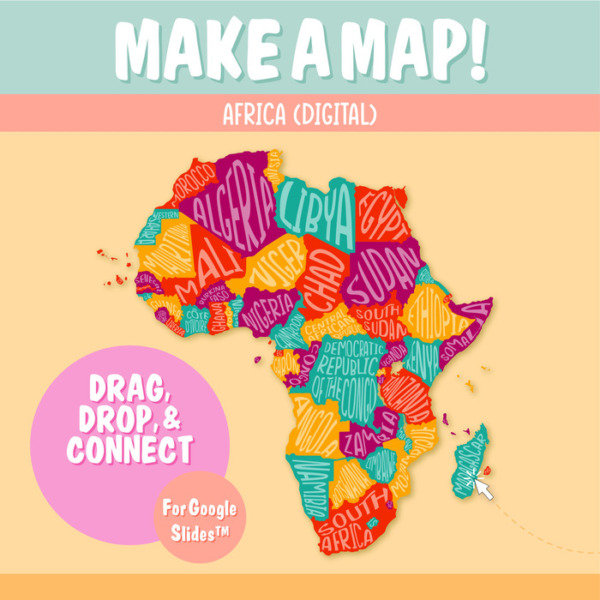 Africa Digital Map-Making Activity | Distance Learning for Google Slides™