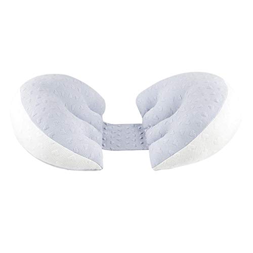 GoldCistern Side Sleeper Pregnancy Support Pillow, U-Shaped Double Wedge Maternity Belly Support Pillows, Adjustable Breathable Pregnancy Back Waist Support Cushion for Pregnant Mom Gift