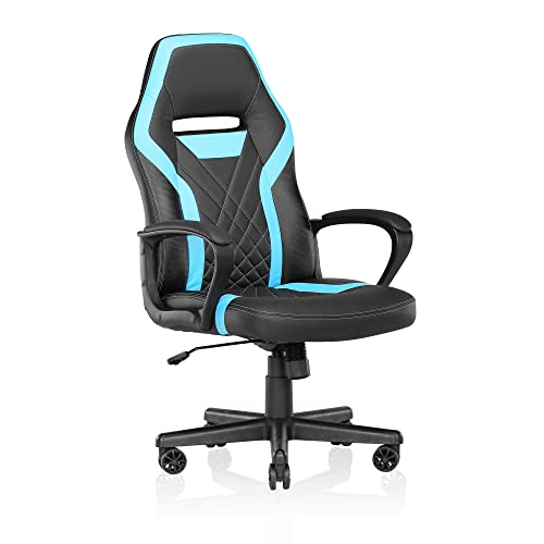 EUREKA ERGONOMIC Computer Gaming Chair, Game Chair Computer Desk Chair with Headrest,Lumbar Support Height Adjustable, E-Sports Sillas Gamer Chairs for Adults, Blue