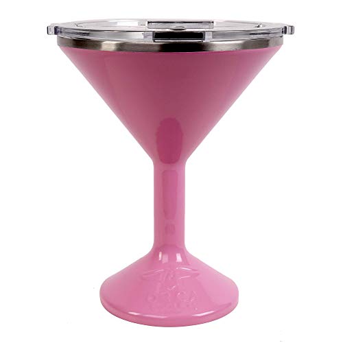 ORCA Chasertini Insulated Martini Style Sipping Cup with Lid – Stainless Steel for Outdoor, Picnic, Poolside, Beach or Patio Party – Dusty Rose
