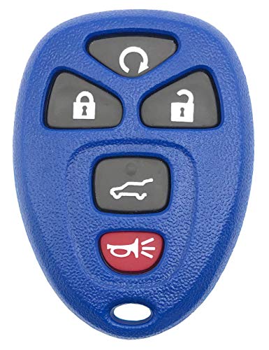 Key Fob Shell Case Fit for Suburban Tahoe Traverse/GMC Acadia Yukon/Cadillac Escalade SRX/Buick Enclave/Saturn Outlook 2007 2008 2009 2010 5 Buttons Keyless Entry Remote Replacement Key Fob Cover