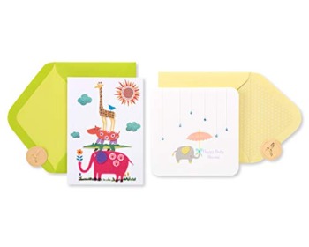 Papyrus Baby Shower Cards, Animals (2-Count) | The Storepaperoomates Retail Market - Fast Affordable Shopping