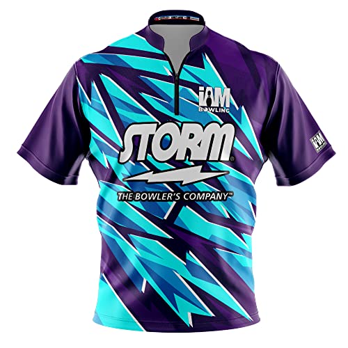 Logo Infusion Dye-Sublimated Bowling Jersey (Sash Collar) – I AM Bowling Fun Design 2003-ST – Storm (Men’s L)