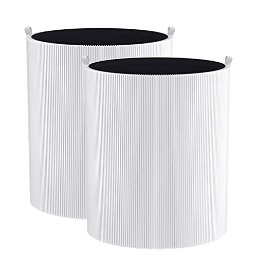 Yweller Blue Pure 411 Replacement Filter Compatible with Blueair Blue Pure 411, 411+ and Mini,2 Pack Premium Foldable HEPA Activated Carbon Filter Part Number SF411PACF102174/100929