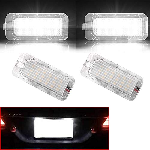 Beneges 2 Pcs Error Free Xenon White LED License Plate Light Compatible with 2009-2018 Ford Explorer Fiesta Fusion Escape Focus Mondeo Lincoln MKC Rear License Tag Lights Lamp BB5Z-13550-A