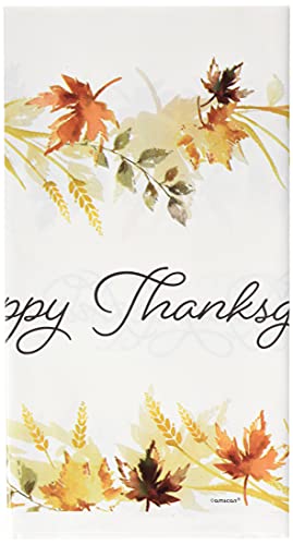 Classic Thanksgiving Plastic Table Covers – 54″ x 84″ | Multicolor | Pack of 3