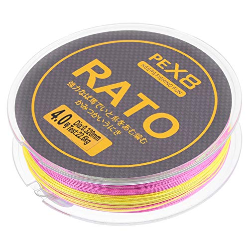 BESTOYARD 1 Roll Braided Fishing Line Rope Wire 8 Strands Strong Braided Line Multiple Colors 100m 22. 6KG
