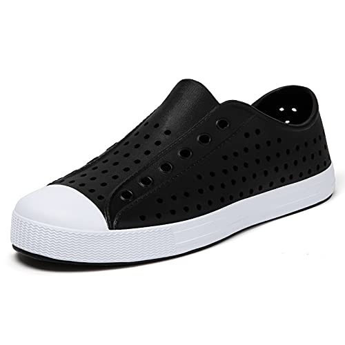 SAGUARO Women’s Quick Drying Water Shoes for Beach or Water Sports Lightweight Slip On Anti-Slip Walking Shoes Comfortable Sneakers Solid Black 9.5 Women/7.5 Men