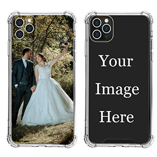 LYLBFOF Personalized Custom Phone Case for iPhone 14 12 13 11 Pro Max Plus XR X Xs Max Anti-Scratch Shock-Resistant Soft Protective TPU Design Your Own Personalized Picture Photo Case Transparent