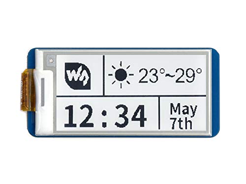 waveshare 2.13inch E-Paper E-Ink Display Module for Raspberry Pi Pico 250×122 Pixels Black/White Partial Refresh Support with SPI Interface