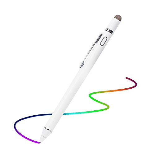 Active Stylus Pen for Touch Screens, Digital Pencil Pen Fine Point Stylish Pencil Compatible with iPhone iPad Pro Air Mini Android and Other Tablets (White)