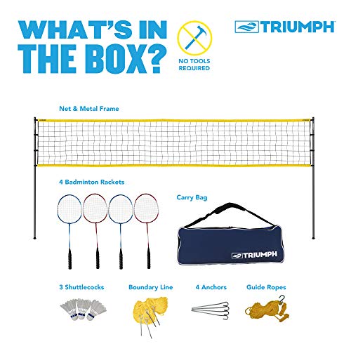 Triumph Competition Badminton Set with Steel Construction | The Storepaperoomates Retail Market - Fast Affordable Shopping
