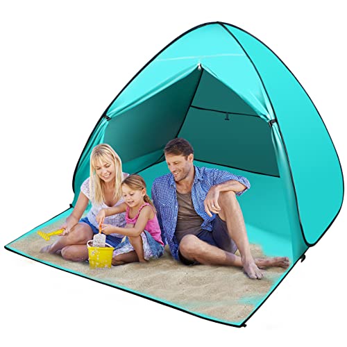 FBSPORT Beach Tent,Pop Up Beach Shade, UPF 50+ Sun Shelter Instant Portable Tent Umbrella Baby Canopy Cabana with Carry Bag