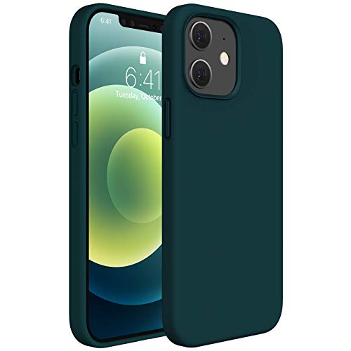 Miracase Compatible with iPhone 12 Case,Designed for iPhone 12 Pro Case 6.1 inch(2020),Liquid Silicone Gel Rubber Full Body Protection Shockproof Drop Protection Case(Teal)