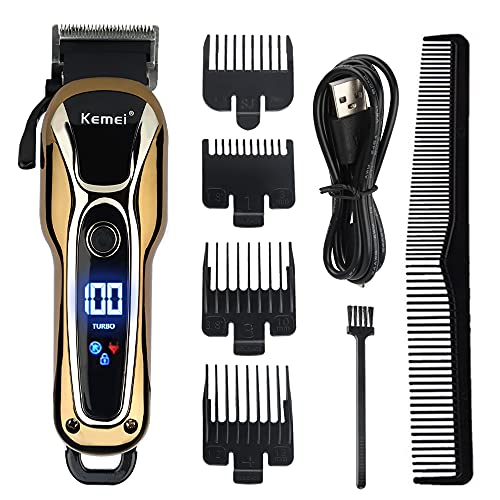 KEMEI Hair Clippers for Men Trimmer for Men Professional Hair Trimmer Beard Trimmer Barber Hair Cut Grooming Kit Machine Cordless Quiet.KM-1990