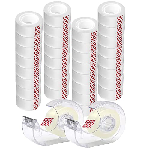 COLOGO Transparent Tape Clear Tape, 32 Rolls Clear Adhesive Tape for Office, Home, School Each Roll 3/4 x 1000 Inches