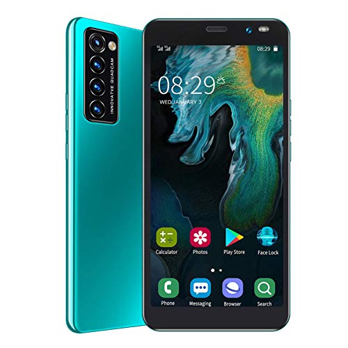 Unlocked Cell Phones 3G, Rino4 Pro Android Phones Unlocked Smartphones, 5.45in Full HD Screen, 512M+4G, Triple Camera, Face/Fingerprint Unlock, Dual SIM, GPS, WiFi(Green)
