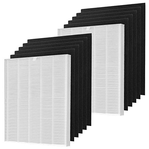 FFsign C545 True HEPA Replacement Filter S for Winix C545, 2 Pack H13 Grade 1712-0096-00 Filter S & 10 Pack Activated Carbon Filters