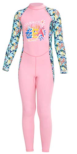 UPF 50+ Protective Swimsuit for Kids Toddler Child Sun UV Body Full Cover Suits Print Quick Dry Beach Sunsuit for Swim Surf Dive XL