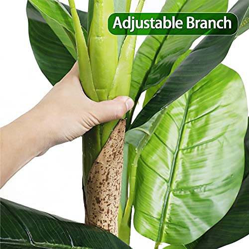 Solution4Patio Artificial Banana Tree, 5 ft. Arbre Artificiel, 2 Stalk,Tropical Faux Plants Greenery Realistic for Living Room, Home, Restaurant, Cafe or Office Corner Out/Indoor Decor #D418A00 | The Storepaperoomates Retail Market - Fast Affordable Shopping