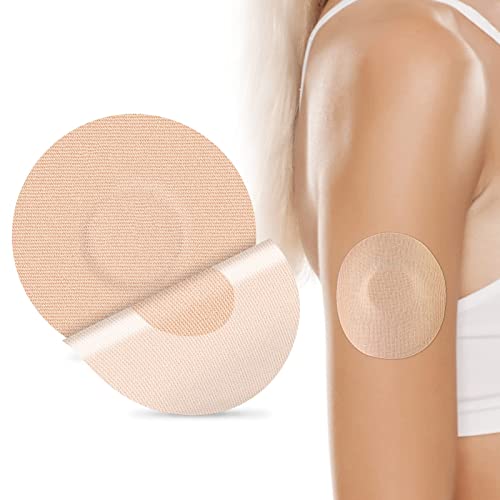 Freestyle Adhesive Patches 25Pack Waterproof Libre2/3 Sensor Covers Flesh Flexible CGM Patches Without Glue in The Center-Enlite-Guardian-Freestyle Libre 14 Day Sensor Patches