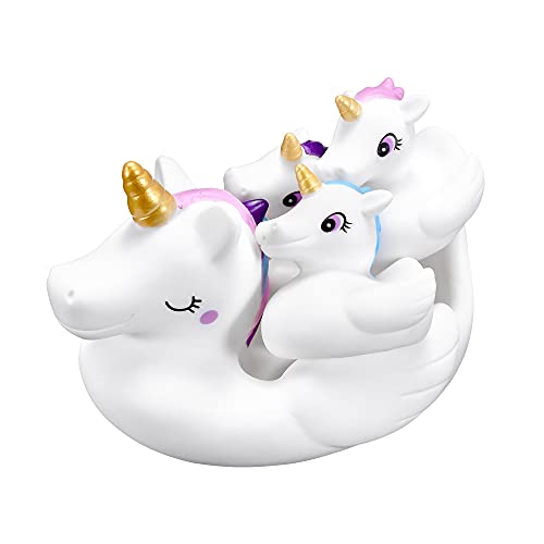 YowellGo Bath Toys,Water Spray Toys Cute Unicorn Rubber for Baby Kids Toddlers,for Shower Time or Pool Party, Bathroom Toys Value Pack, Unicorn Floating Bath Squirt Toys Ideal Gifts(Set of 4)
