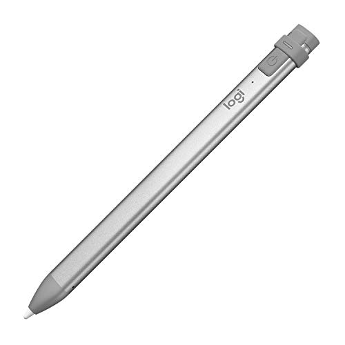 Logitech Crayon Digital Pencil for iPad Pro 12.9-Inch (5th, 6th Gen), iPad Pro 11-Inch (2nd, 3rd, 4th gen), iPad (7th, 8th, 9th and 10th Gen), iPad Air (3rd, 4th, 5th Gen), iOS 12.2 & Above – Grey