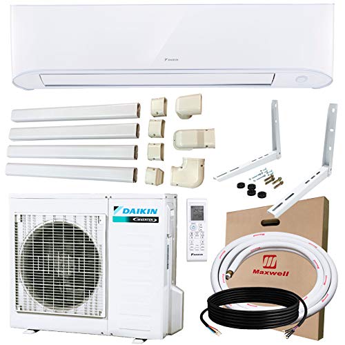MAXWELL DAIKIN 24,000 BTU 17 SEER Wall-Mounted Ductless Mini-Split A/C Heat Pump System with Wall Mounting Bracket, Installation Kit, and Line Set Cover Kit 230V