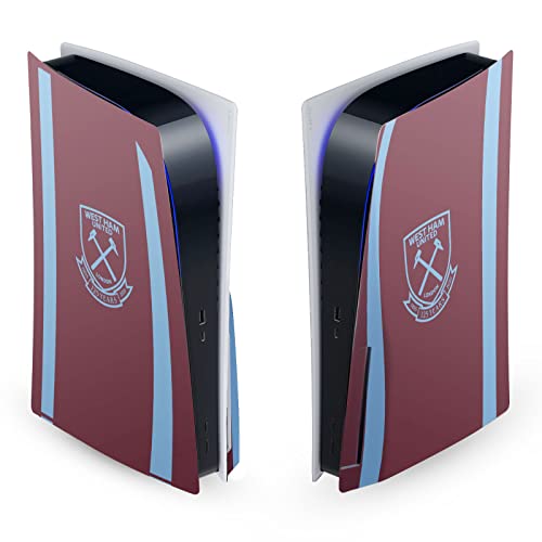 Head Case Designs Officially Licensed West Ham United FC Jersey 2020/21 Home Kit Vinyl Faceplate Sticker Gaming Skin Decal Cover Compatible With Sony PlayStation 5 PS5 Disc Edition Console