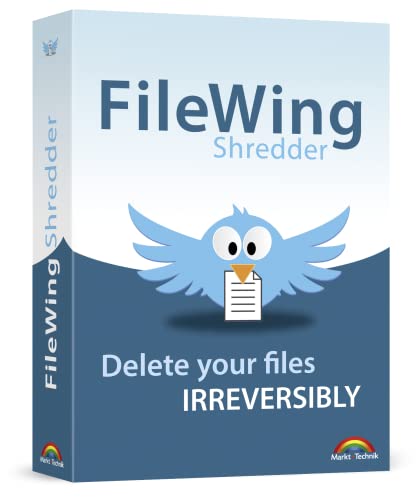 FileWing Shredder – Safely and irreversibly removes files – 100% wipes out your personal and confidential data – compatible with Windows 11, 10, 8, 7