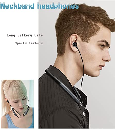 IKXO Neckband Bluetooth Headphones Noise Cancelling Headset with Mic Wireless Earbuds 5.0 CVC 8.0 Waterproof Sport Earphones for Running Driving Working Compatible | The Storepaperoomates Retail Market - Fast Affordable Shopping