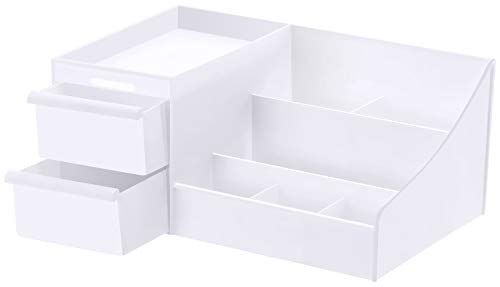 Sooyee Makeup Organizer with Drawers,Bathroom Organizer Countertop,Make Up Organizer Stands,Vanity Organizer for Perfume Lipstick, Brushes, Lotions, Eyeshadow, Nail Polish and Jewelry,White | The Storepaperoomates Retail Market - Fast Affordable Shopping
