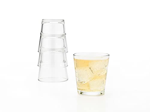 Libbey 15769 Restaurant Basics Stacking Double Old Fashioned Glasses, 12-ounce, Set of 12
