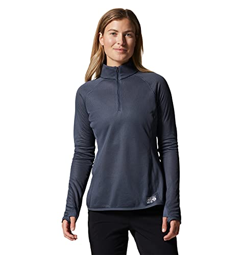 Mountain Hardwear Women’s Standard AirMesh 1/2 Zip, Blue Slate, Large