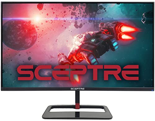 Sceptre 32 inch QHD IPS Monitor HDR400 2560×1440 DisplayPort up to 144Hz 1ms 120% sRGB Height Adjustable, Build-in Speakers Gunmetal Black (E325B-QPN168)