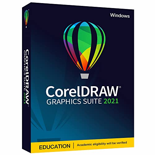 CorelDRAW Graphics Suite 2021 | Education Edition | Graphic Design Software for Professionals | Vector Illustration, Layout, and Image Editing [PC Disc] [Old Version]